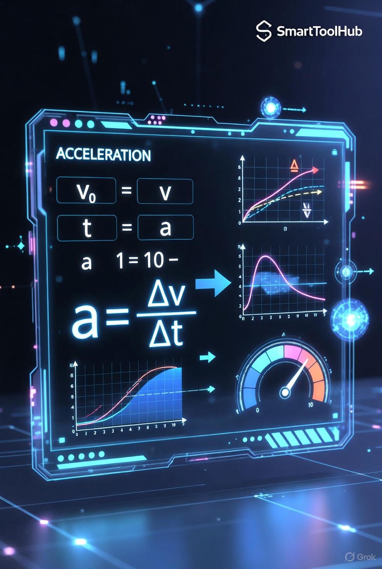 Acceleration Calculator – Speed, Physics & Motion Calculator (Free Online Tool)